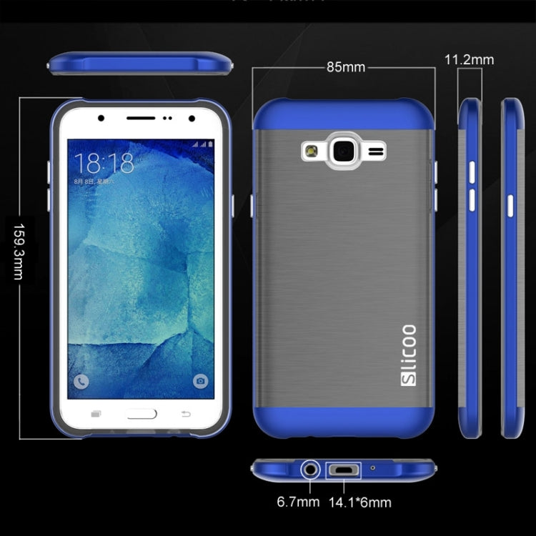 Slicoo Brushed Texture Electroplating Combination Case for Galaxy J5 / J500