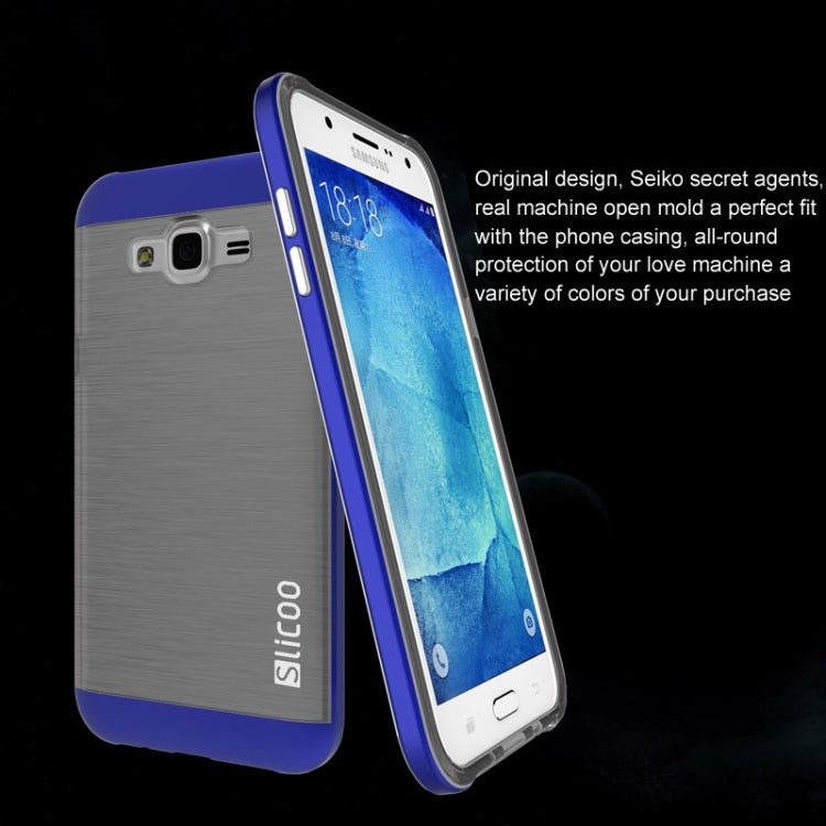 Slicoo Brushed Texture Electroplating Combination Case for Galaxy J5 / J500