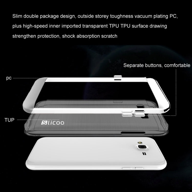 Slicoo Brushed Texture Electroplating Combination Case for Galaxy J5 / J500
