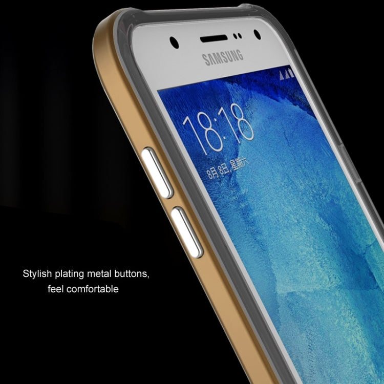 Slicoo Brushed Texture Electroplating Combination Case for Galaxy J7 / J700