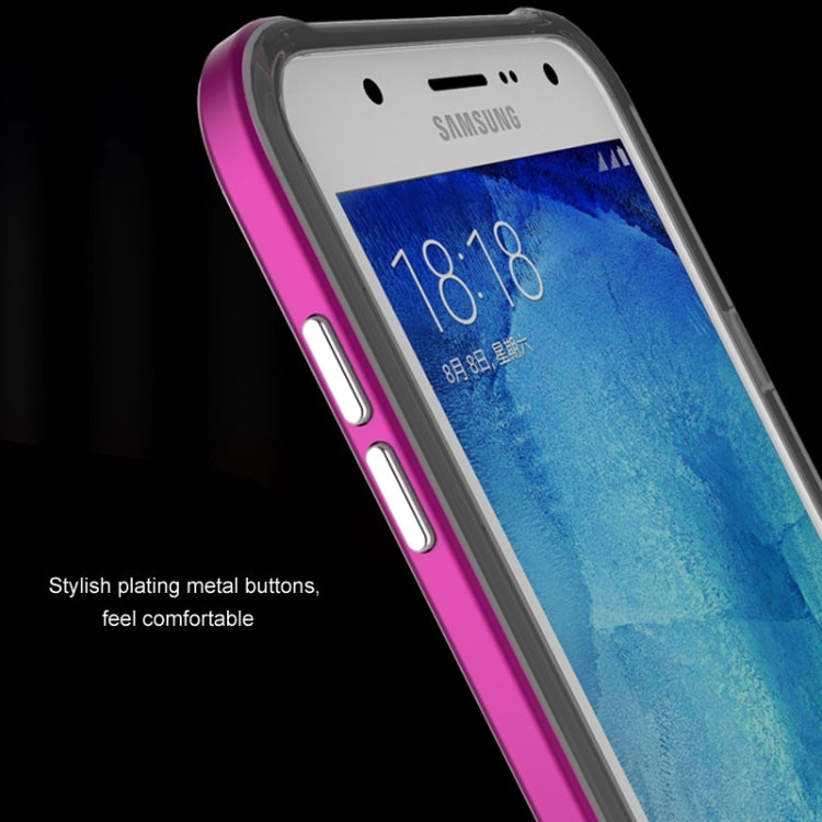 Slicoo Brushed Texture Electroplating Combination Case for Galaxy J7 / J700