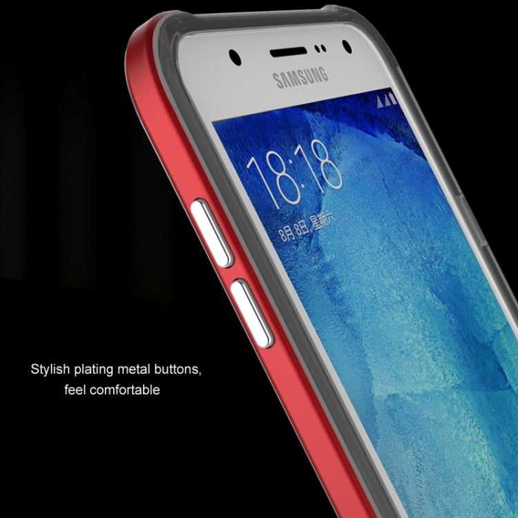 Slicoo Brushed Texture Electroplating Combination Case for Galaxy J7 / J700