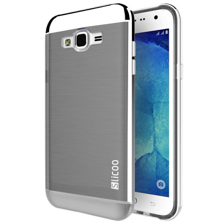 Slicoo Brushed Texture Electroplating Combination Case for Galaxy J7 / J700