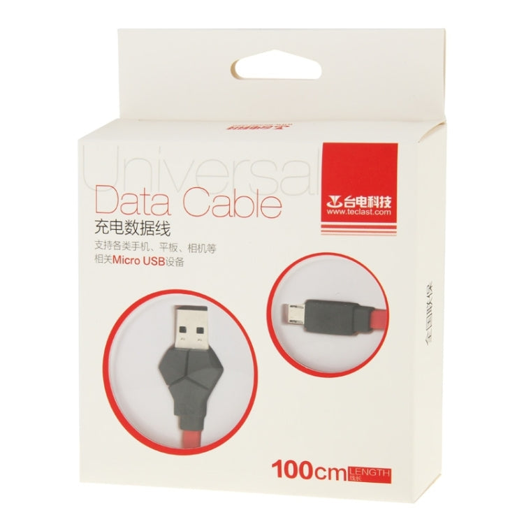 Teclast Noodle Style Micro USB 2.0 to USB Universal Sync Data Charging Cable for Phone / Tablet / Camera / MP3, Length: 1m(Red)