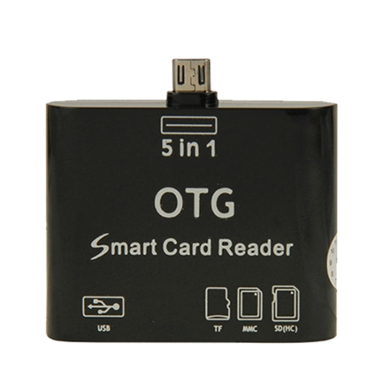 5 in 1 OTG Smart Card Reader, For Galaxy S3 / S4 / Note / Note II / Note III / Tab 3 / Nokia N8 etc