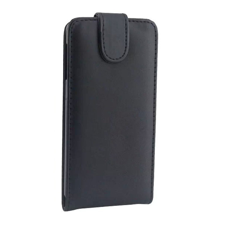 Vertical Flip Magnetic Snap Leather Case for Galaxy A7 / A700F(Black)