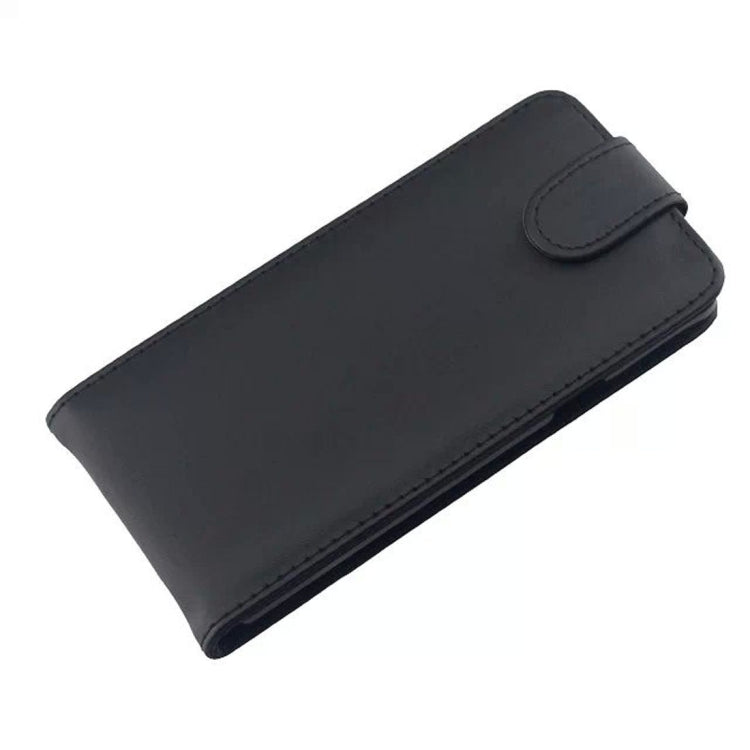 Vertical Flip Magnetic Snap Leather Case for Galaxy A7 / A700F(Black)