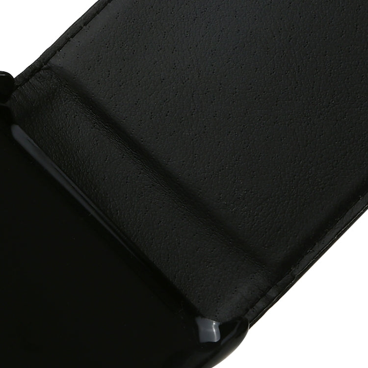 Vertical Flip Magnetic Snap Leather Case for Galaxy Core II / G355H(Black)