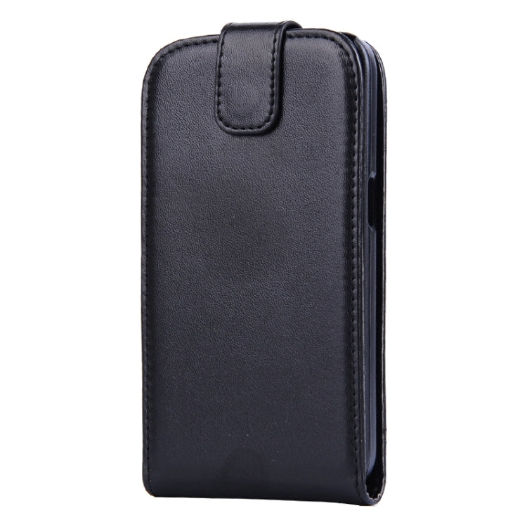 Vertical Flip Magnetic Snap Leather Case for Galaxy Core Prime / G360(Black)
