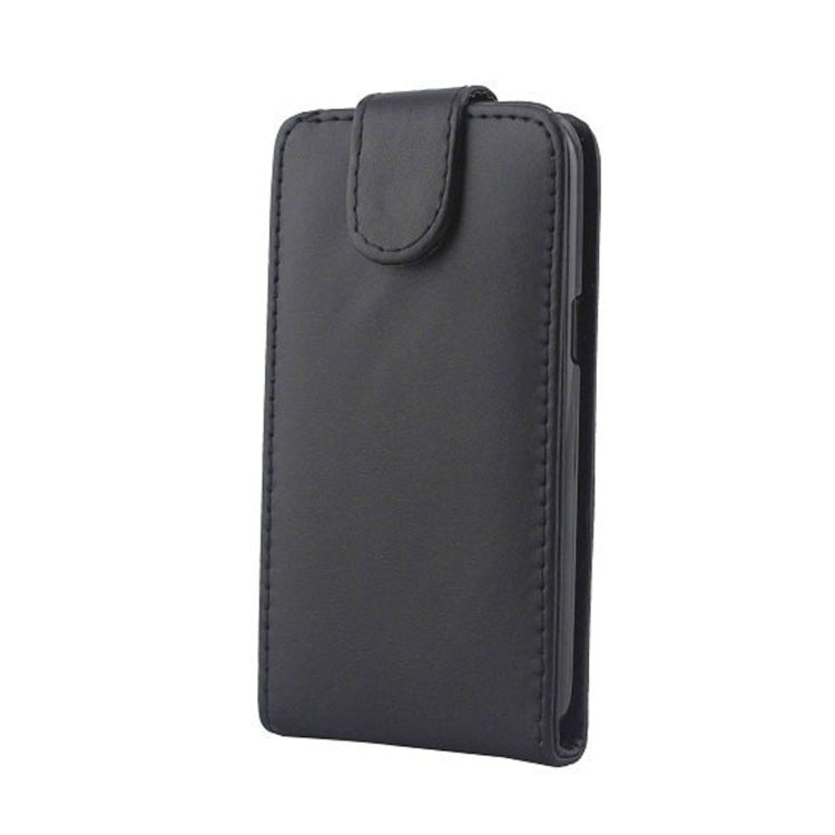 Vertical Flip Magnetic Snap Leather Case for Galaxy Core LTE / G386F(Black)
