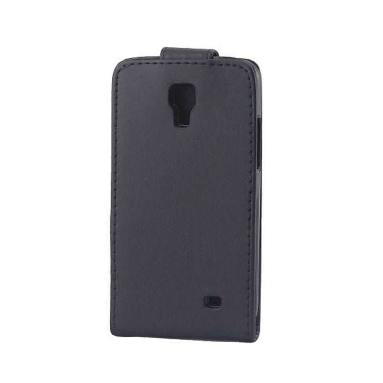 Vertical Flip Magnetic Snap Leather Case for Galaxy Core LTE / G386F(Black)