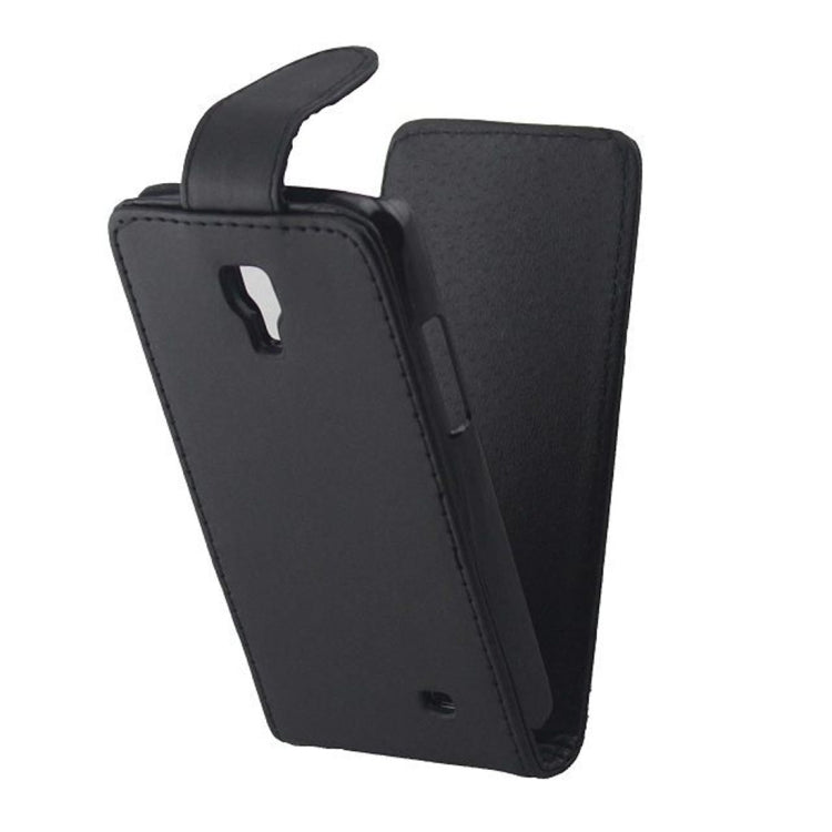 Vertical Flip Magnetic Snap Leather Case for Galaxy Core LTE / G386F(Black)