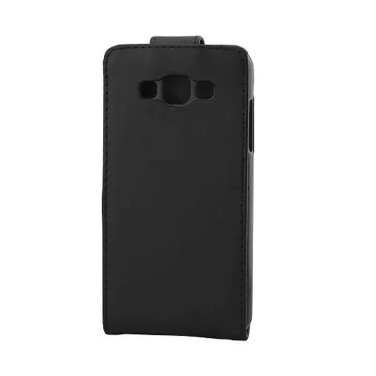 Vertical Flip Magnetic Snap Leather Case for Galaxy Grand Max / G720no(Black)