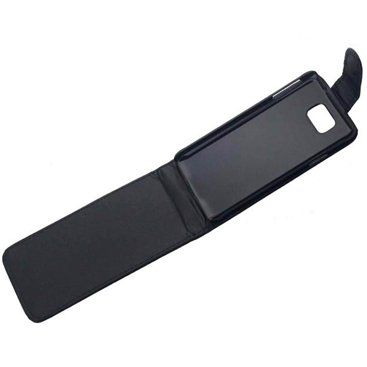Vertical Flip Magnetic Snap Leather Case for Galaxy Alpha / G850F(Black)
