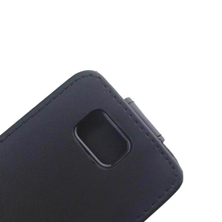Vertical Flip Magnetic Snap Leather Case for Galaxy Alpha / G850F(Black)