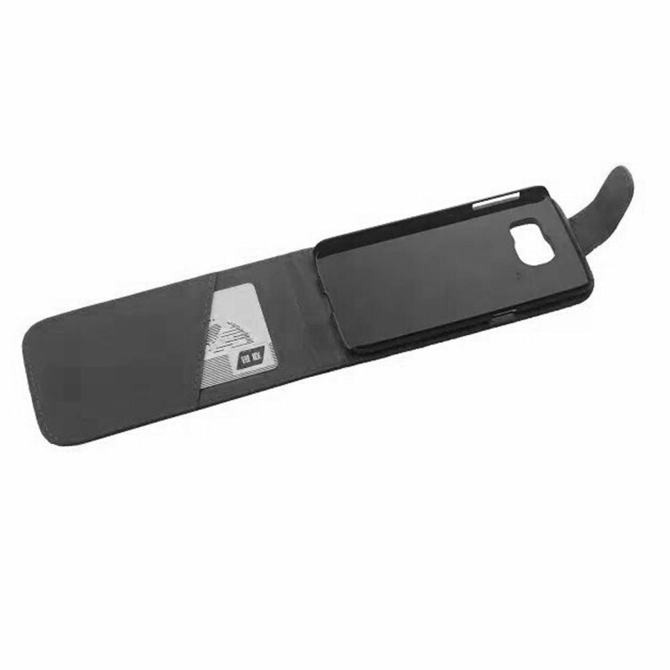 For Galaxy S6 / G920 Vertical Flip Magnetic Snap Leather Case(Black)