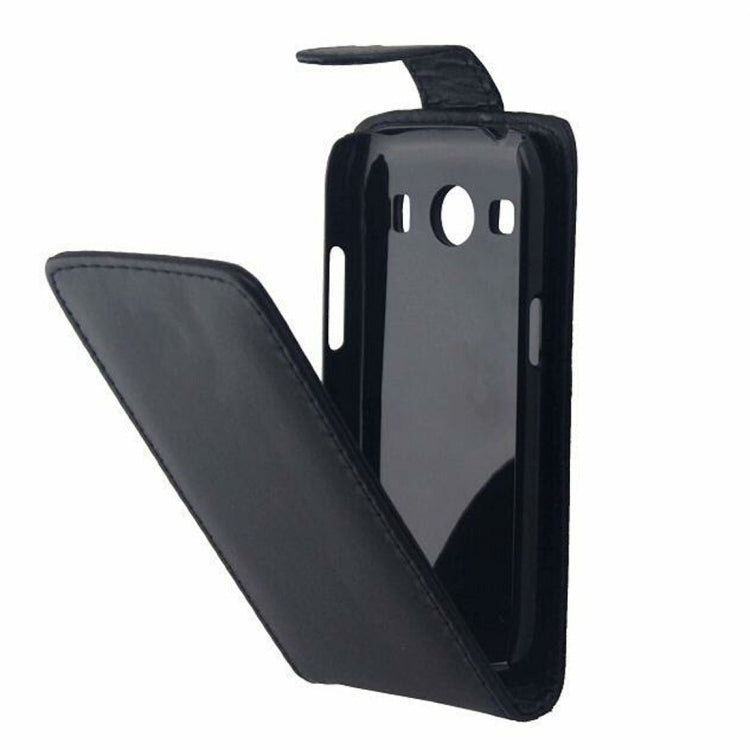 For Galaxy Ace Style LTE / G357 Vertical Flip Magnetic Snap Leather Case(Black)
