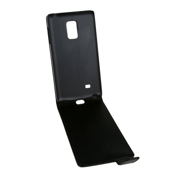 Vertical Flip Magnetic Snap Leather Case for Galaxy Note Edge / N915(Black)