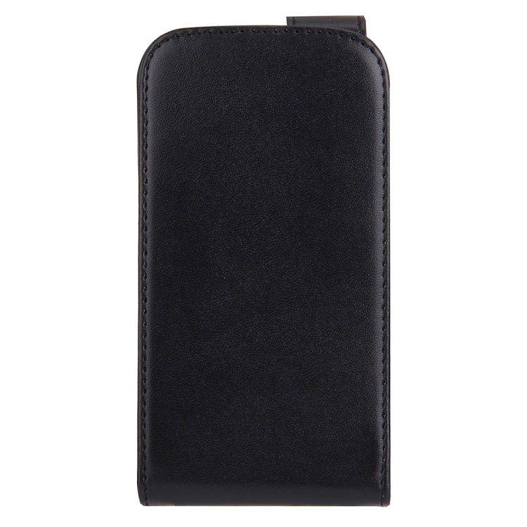 For Galaxy Ace Style / G310 Vertical Flip Magnetic Snap Leather Case(Black)