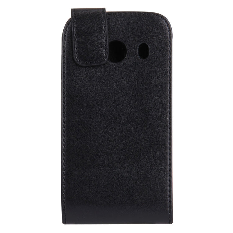 For Galaxy Ace Style / G310 Vertical Flip Magnetic Snap Leather Case(Black)