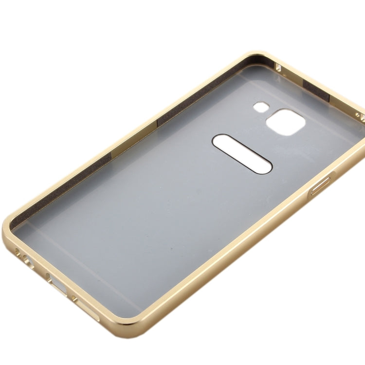 For Galaxy A5(2016) / A510 Fashionable Electroplating PC Push Pull Back Shell Cover + Metal Bumper Frame