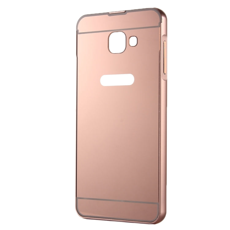 For Galaxy A5(2016) / A510 Fashionable Electroplating PC Push Pull Back Shell Cover + Metal Bumper Frame