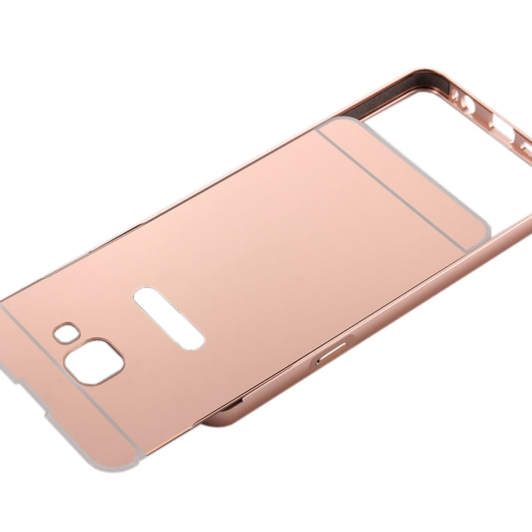 For Galaxy A5(2016) / A510 Fashionable Electroplating PC Push Pull Back Shell Cover + Metal Bumper Frame