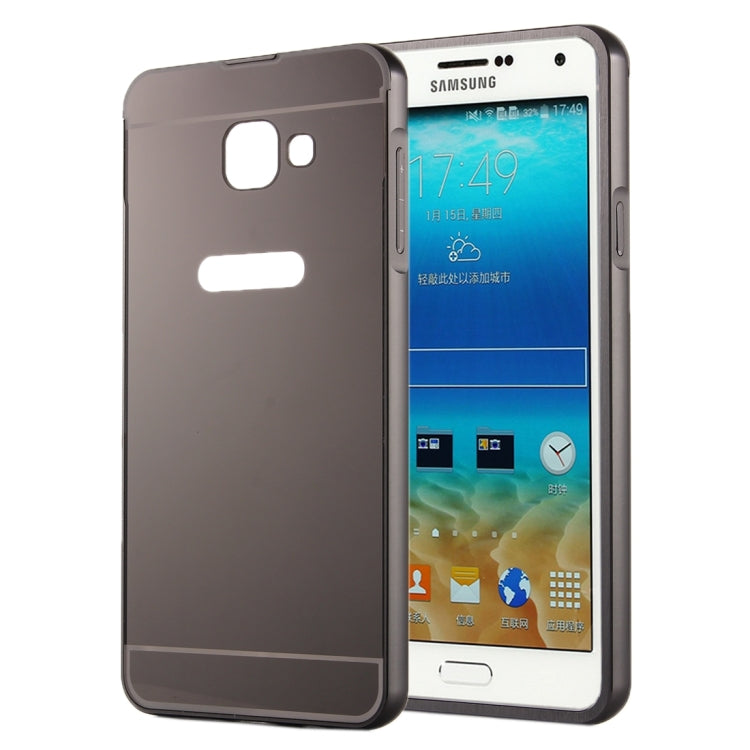 For Galaxy A7(2016) / A710 Fashionable Electroplating PC Push Pull Back Shell Cover  + Metal Bumper Frame