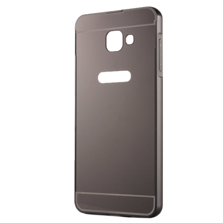 For Galaxy A7(2016) / A710 Fashionable Electroplating PC Push Pull Back Shell Cover  + Metal Bumper Frame