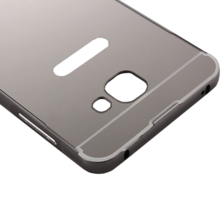 For Galaxy A7(2016) / A710 Fashionable Electroplating PC Push Pull Back Shell Cover  + Metal Bumper Frame