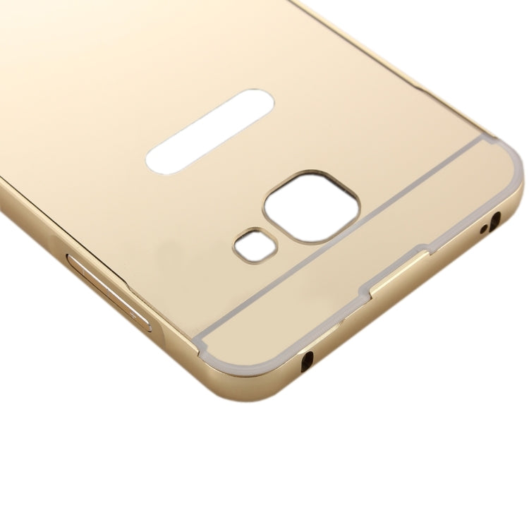 For Galaxy A7(2016) / A710 Fashionable Electroplating PC Push Pull Back Shell Cover  + Metal Bumper Frame