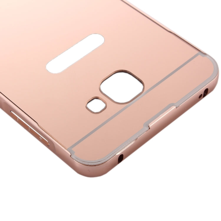 For Galaxy A7(2016) / A710 Fashionable Electroplating PC Push Pull Back Shell Cover  + Metal Bumper Frame