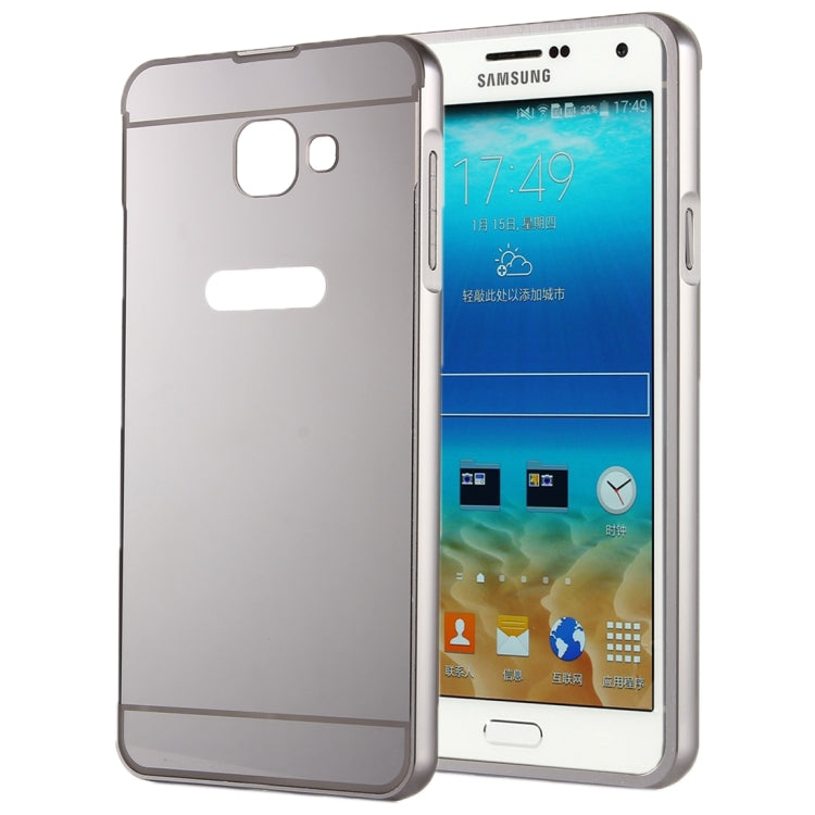 For Galaxy A7(2016) / A710 Fashionable Electroplating PC Push Pull Back Shell Cover  + Metal Bumper Frame