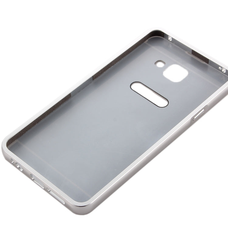 For Galaxy A7(2016) / A710 Fashionable Electroplating PC Push Pull Back Shell Cover  + Metal Bumper Frame