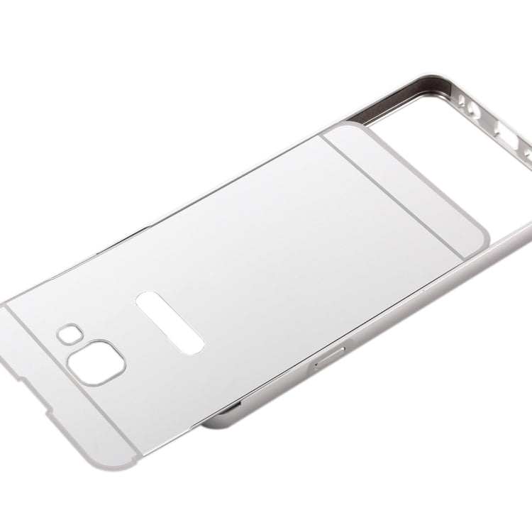 For Galaxy A7(2016) / A710 Fashionable Electroplating PC Push Pull Back Shell Cover  + Metal Bumper Frame