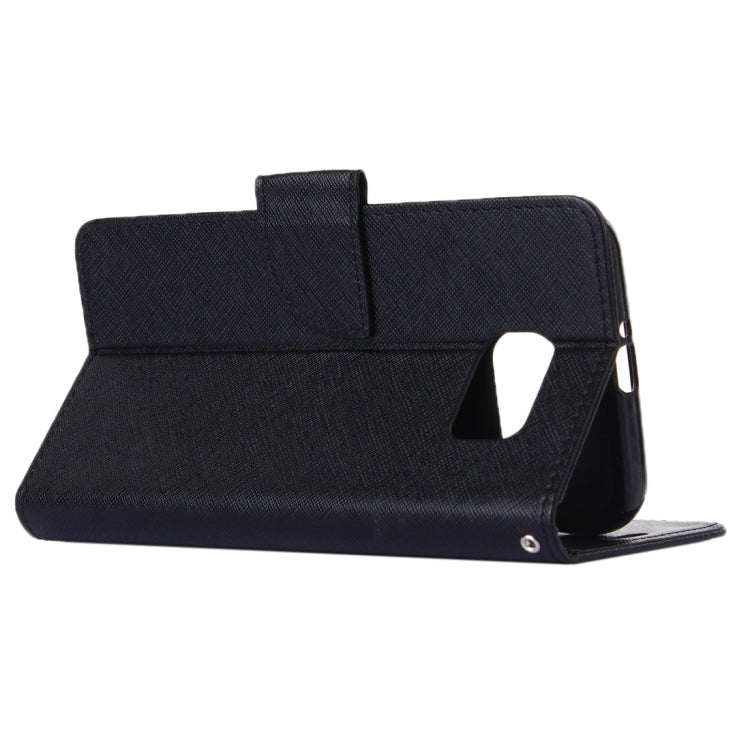 For Galaxy S7 / G930 Cross Texture Horizontal Flip Solid Color Leather Case with Holder & Card Slots & Wallet