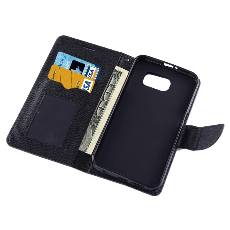 For Galaxy S7 / G930 Cross Texture Horizontal Flip Solid Color Leather Case with Holder & Card Slots & Wallet