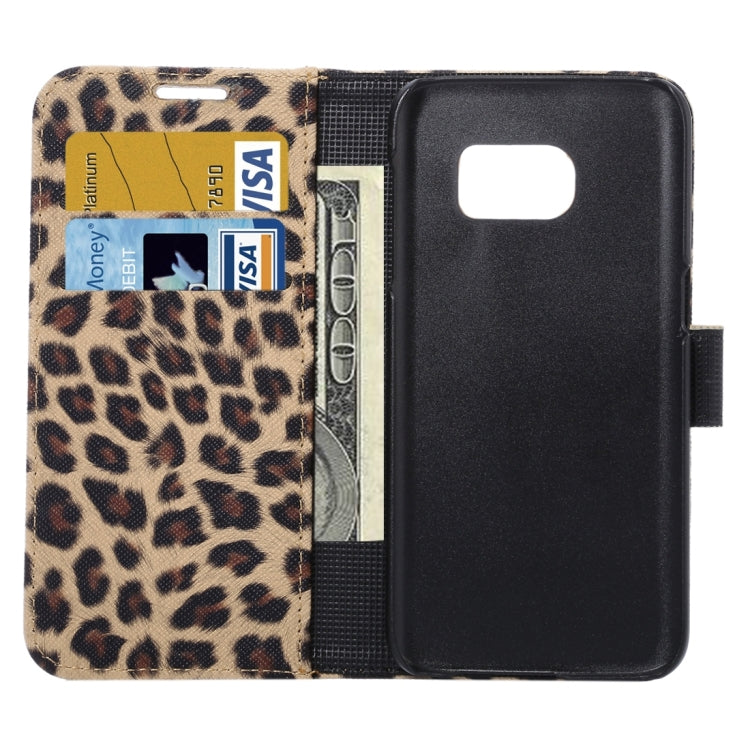 For Galaxy S7 / G930 Leopard Texture Horizontal Flip Leather Case with Holder & Card Slots & Wallet (Yellow)