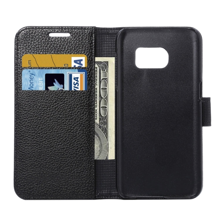 For Galaxy S7 / G930 Litchi Texture Horizontal Flip Leather Case with Holder & Card Slots & Wallet
