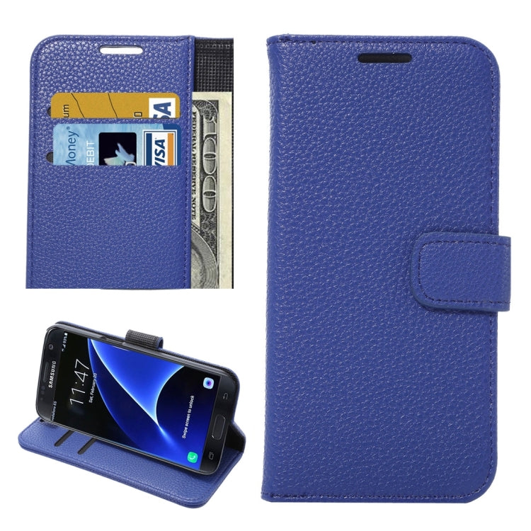 For Galaxy S7 / G930 Litchi Texture Horizontal Flip Leather Case with Holder & Card Slots & Wallet