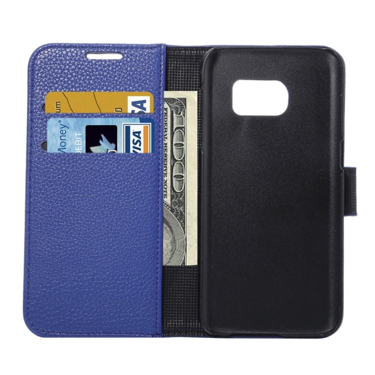 For Galaxy S7 / G930 Litchi Texture Horizontal Flip Leather Case with Holder & Card Slots & Wallet