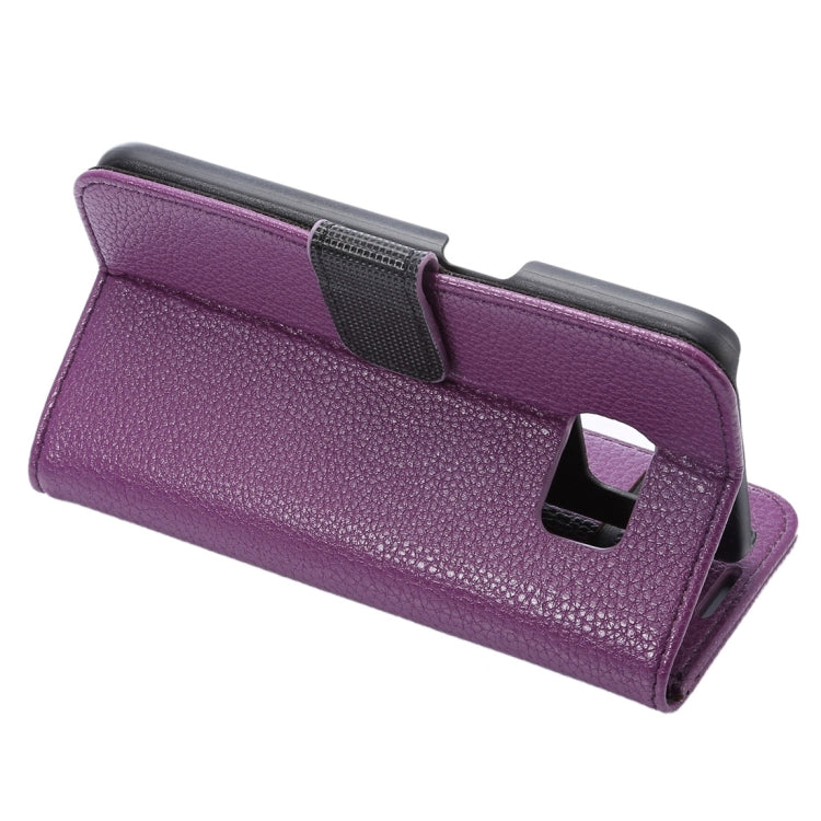 For Galaxy S7 / G930 Litchi Texture Horizontal Flip Leather Case with Holder & Card Slots & Wallet