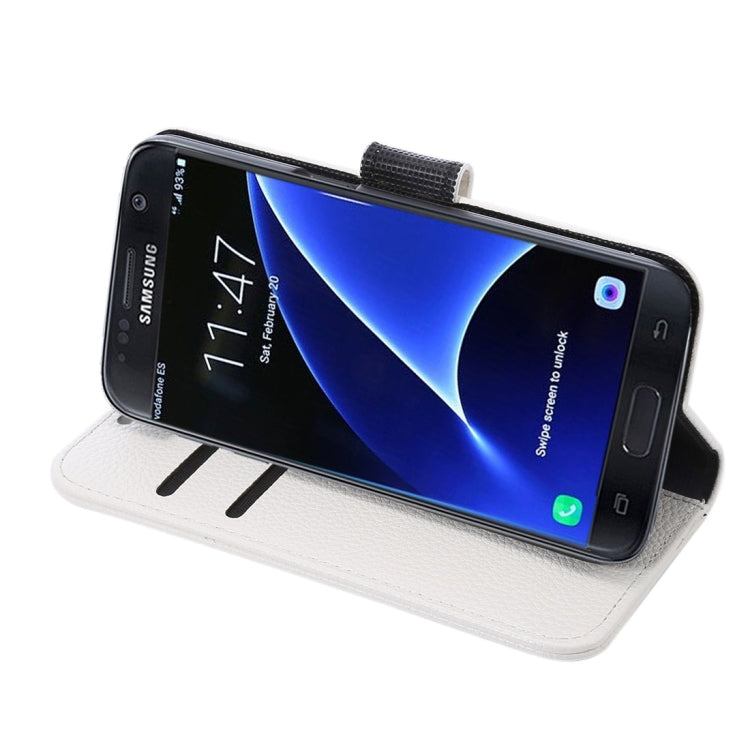For Galaxy S7 / G930 Litchi Texture Horizontal Flip Leather Case with Holder & Card Slots & Wallet
