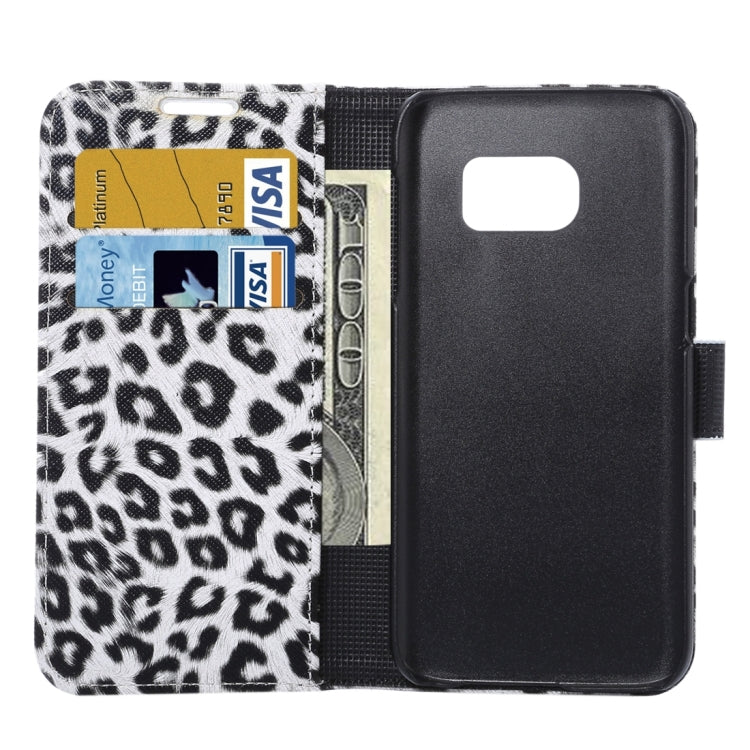 For Galaxy S7 Edge/ G935 Leopard Texture Horizontal Flip Leather Case with Holder & Card Slots & Wallet