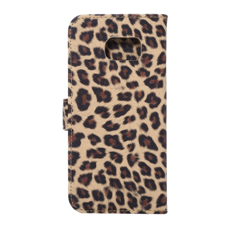 For Galaxy S7 Edge/ G935 Leopard Texture Horizontal Flip Leather Case with Holder & Card Slots & Wallet
