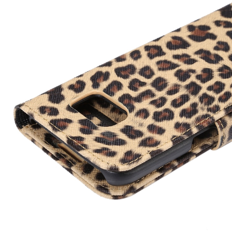 For Galaxy S7 Edge/ G935 Leopard Texture Horizontal Flip Leather Case with Holder & Card Slots & Wallet