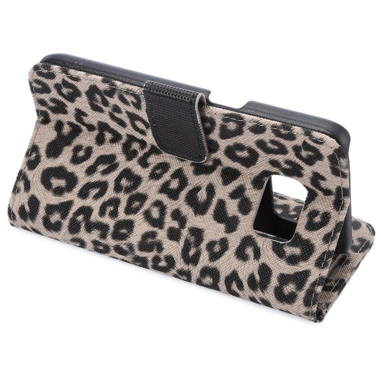 For Galaxy S7 Edge/ G935 Leopard Texture Horizontal Flip Leather Case with Holder & Card Slots & Wallet