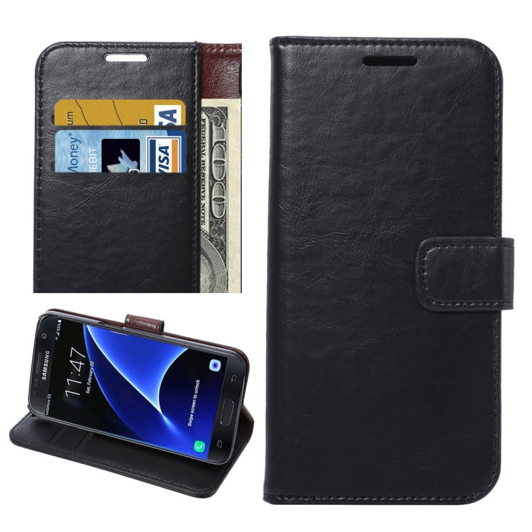 For Galaxy S7 Edge/ G935 Crazy Horse Texture Horizontal Flip Leather Case with Holder & Card Slots & Wallet
