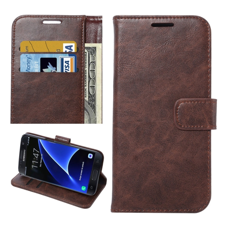 For Galaxy S7 Edge/ G935 Crazy Horse Texture Horizontal Flip Leather Case with Holder & Card Slots & Wallet