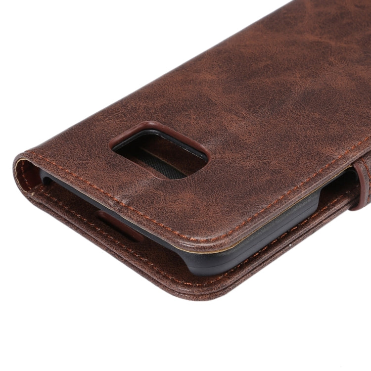 For Galaxy S7 Edge/ G935 Crazy Horse Texture Horizontal Flip Leather Case with Holder & Card Slots & Wallet